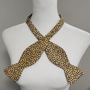 R Hanauer Yellow Polkadot Bowtie